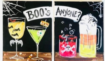 Boo's Anyone Couples Dual Canvas Painting