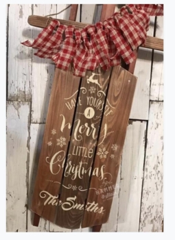 Christmas in July/ DIY Personalized Sled Workshop