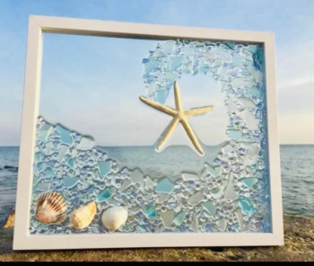 Sea Glass Beach Scape Wall Art Workshop