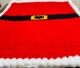 Chunky Hand Knit Santa Blanket